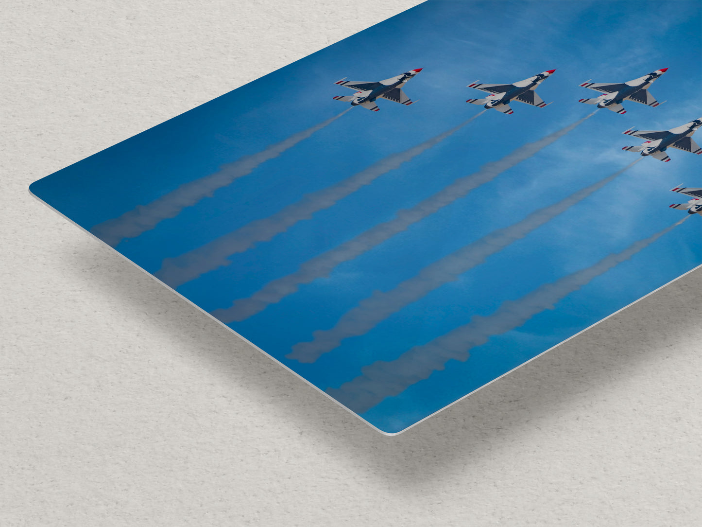 US Airforce Thunderbirds F-16 Fighting Falcon Aviation Artwork ‚Äì Military Jet Fighter Wall Decor for Home & Office, Airplane PhotoPrint