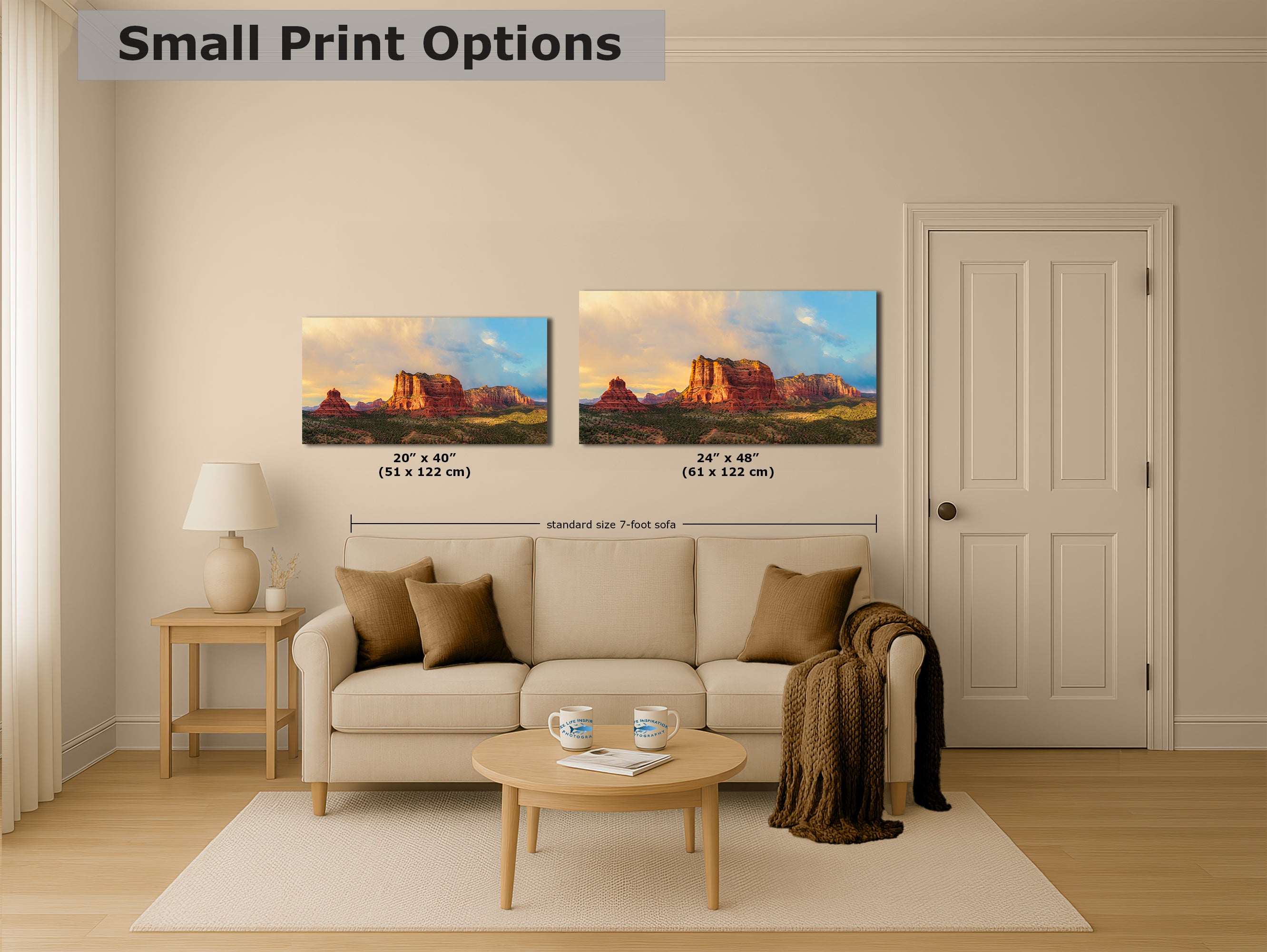 Courthouse Butte & Bell Rock Sedona Arizona Desert Picture, Southwestern Wall Art, Red Rock Scenic Nature Photo, House Decor Gift