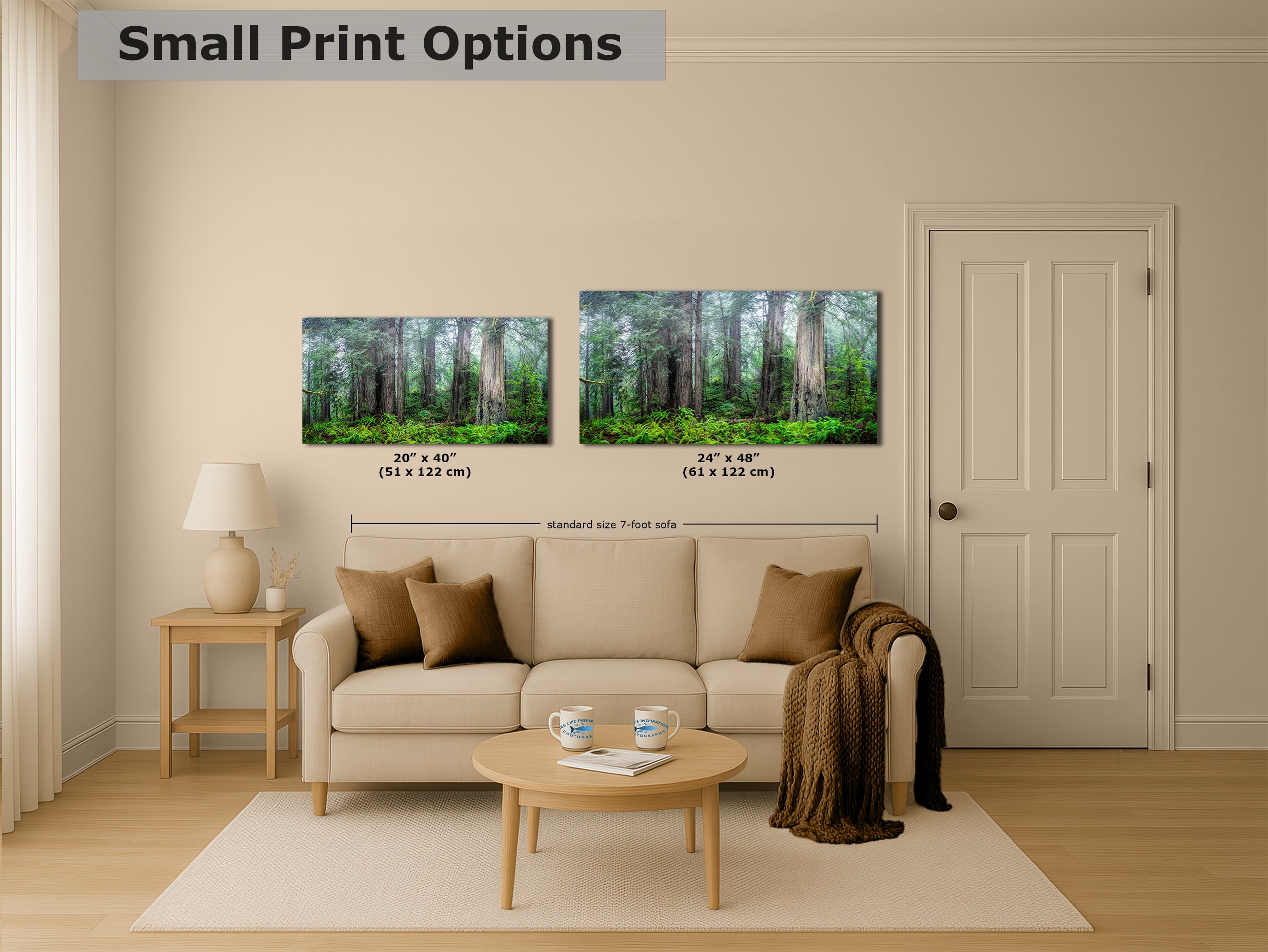 Redwood Trees Forest Picture Nature Photo, Forest Bathing in Misty California Redwoods Wall Art, for Relaxation in the Home and Office