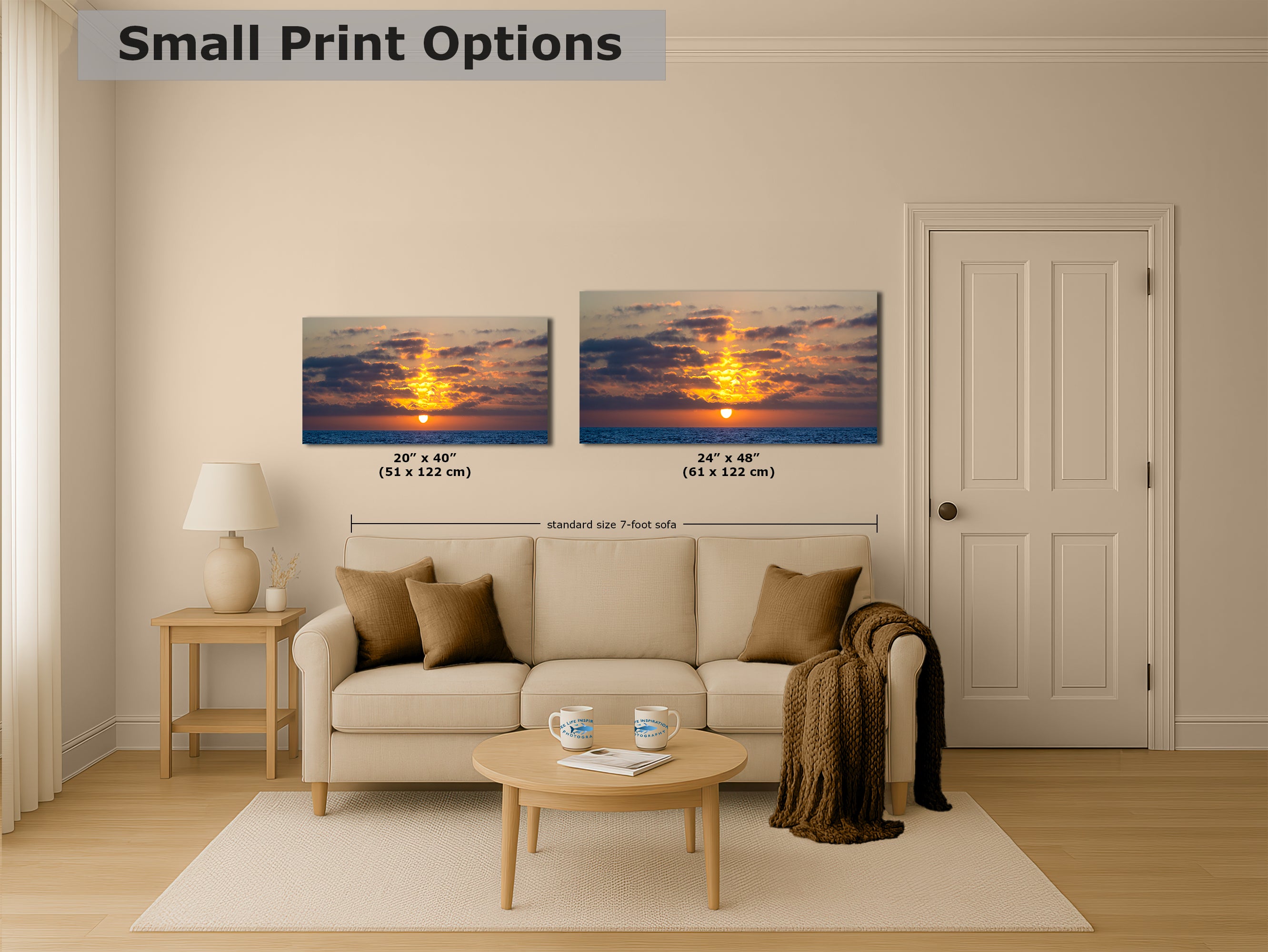Limited Edition Fine Art Photography, Ocean Picture California Coastline Sunset Through Clouds