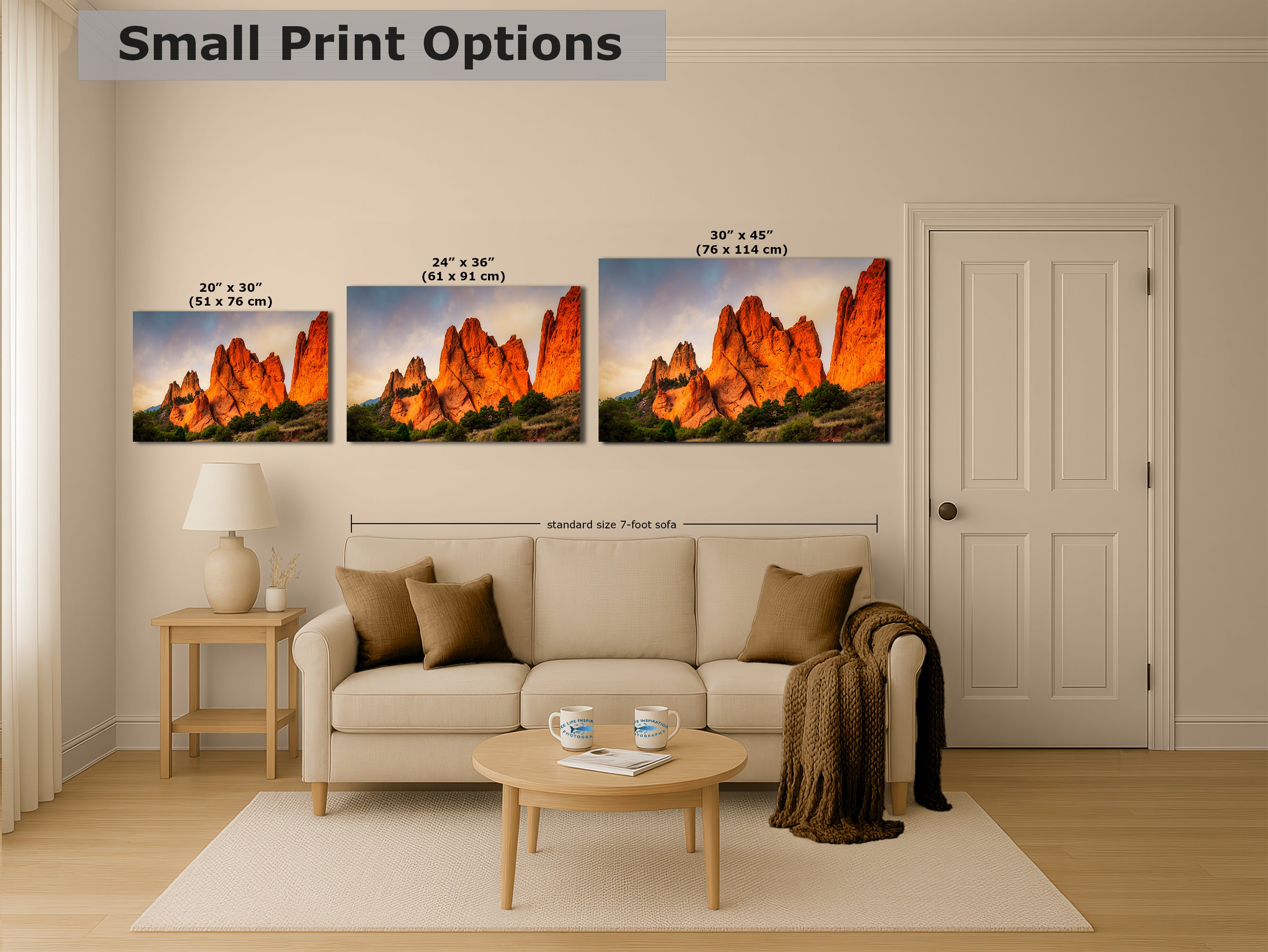Garden of the Gods Colorado Mountain Picture, Vibrant Rocky Mountain Nature Photo for Meditation Relaxation and Bohemian Decor