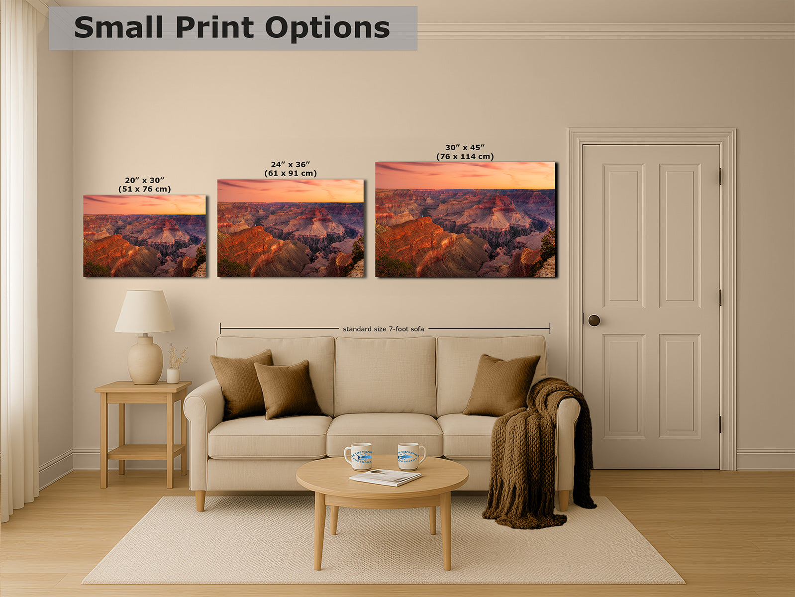 Grand Canyon Arizona Desert Wall Art, Nature Photography for Bohemian, Meditation, Living Room, Office Decor