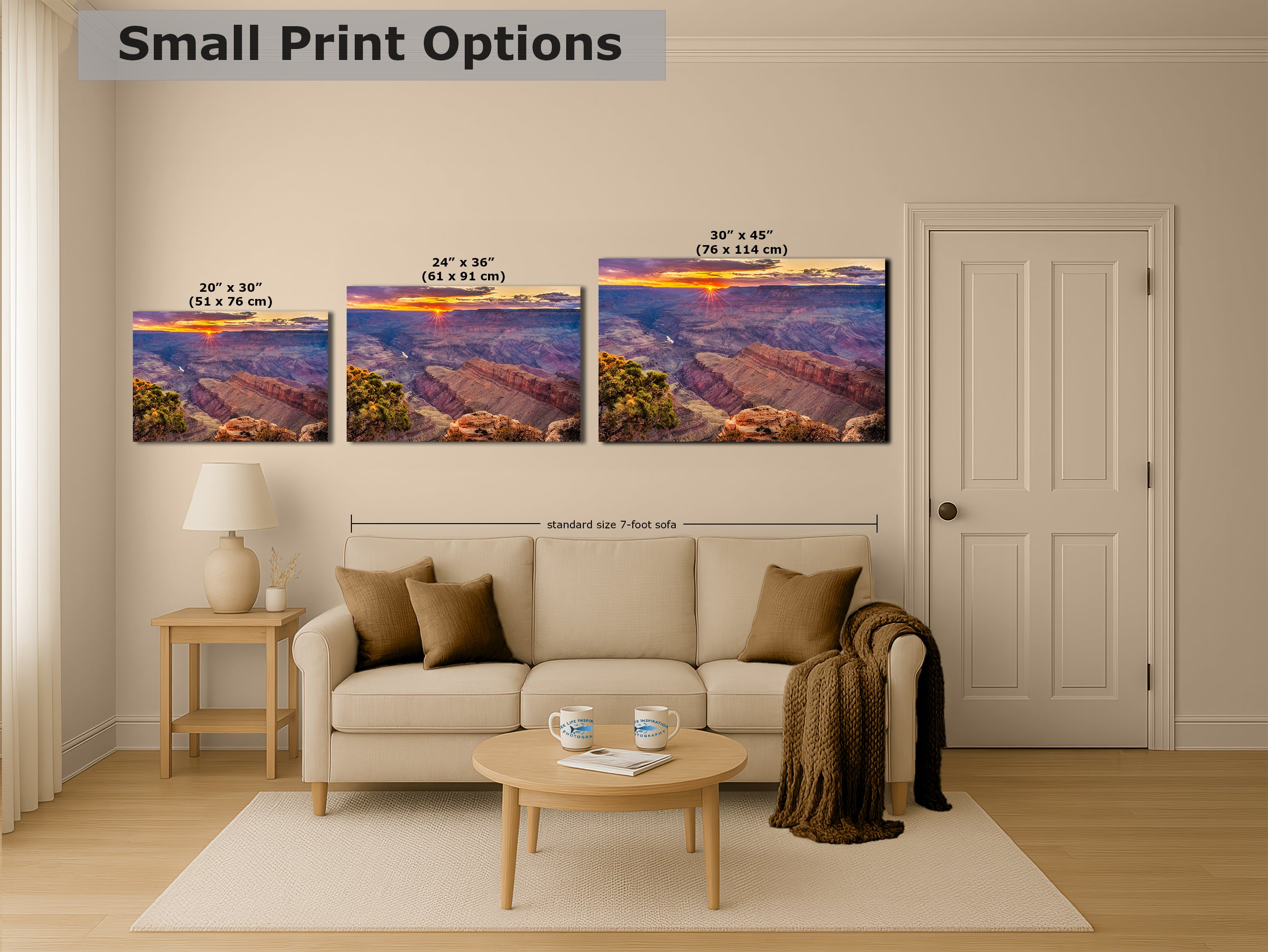 Grand Canyon National Park, Arizona Desert Picture Nature Photo, Bohemian Style Relaxation Artwork for Meditation, Office & House Decor