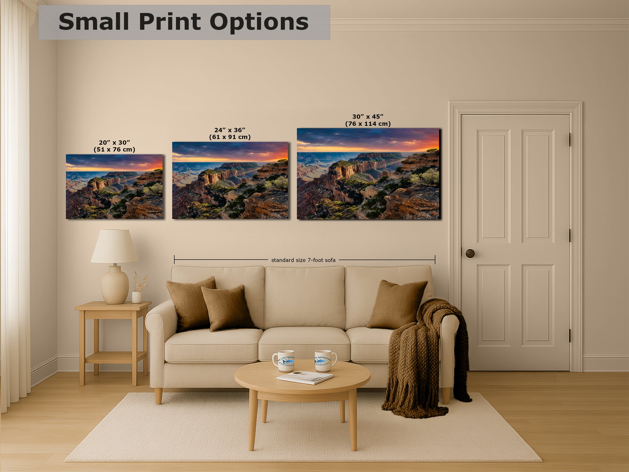 Grand Canyon National Park, North Rim Cape Royal, Arizona Desert Picture Nature Photo, Bohemian Style Relaxation Artwork for Meditation, Apartment, Office & House Decor