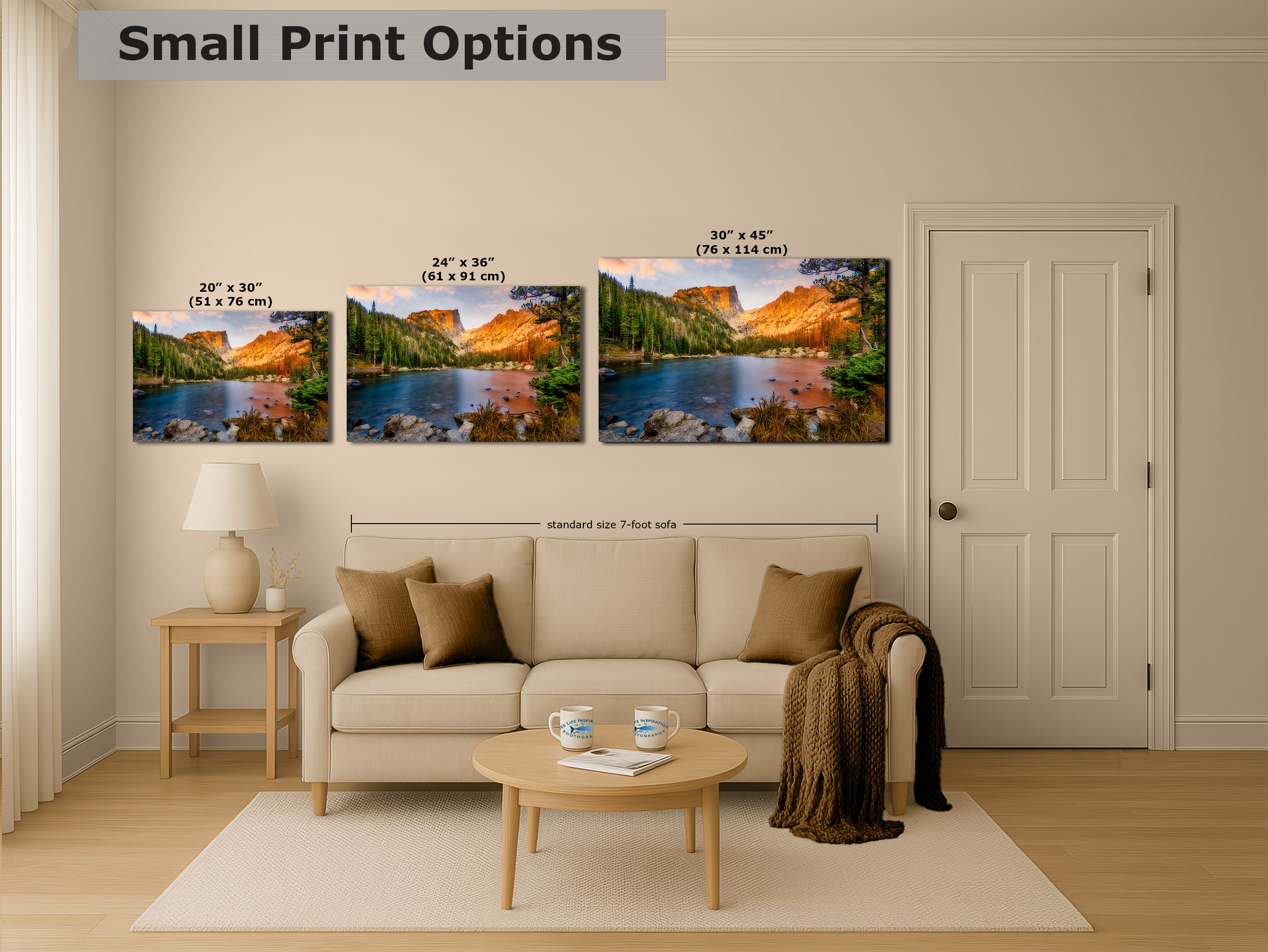 Dream Lake Rocky Mountain National Park Mountain Picture Nature Photo, Relaxation Artwork for Meditation, Office, Apartment & House Decor