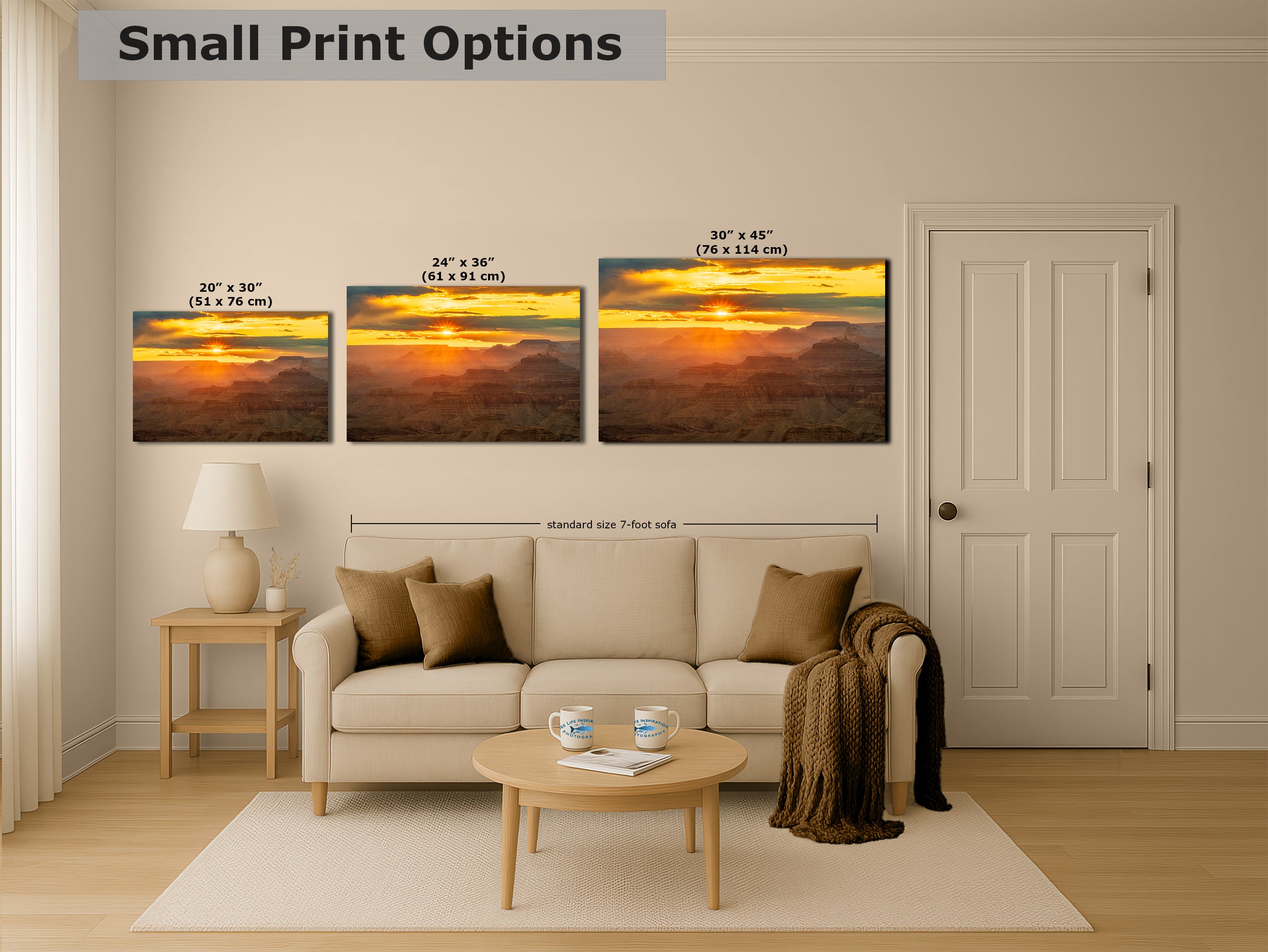 Grand Canyon National Park Sunset, Arizona Desert Picture Nature Photo, Bohemian Style Relaxation Artwork for Meditation, Apartment, Office & House Decor