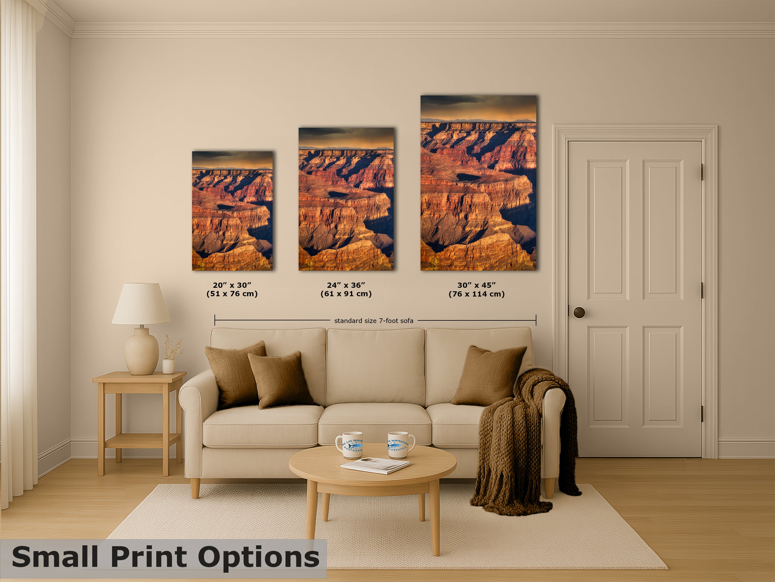 Grand Canyon National Park, Arizona Desert Picture Nature Photo, Bohemian Style Relaxation Artwork for Meditation, Apartment, Office & House Decor