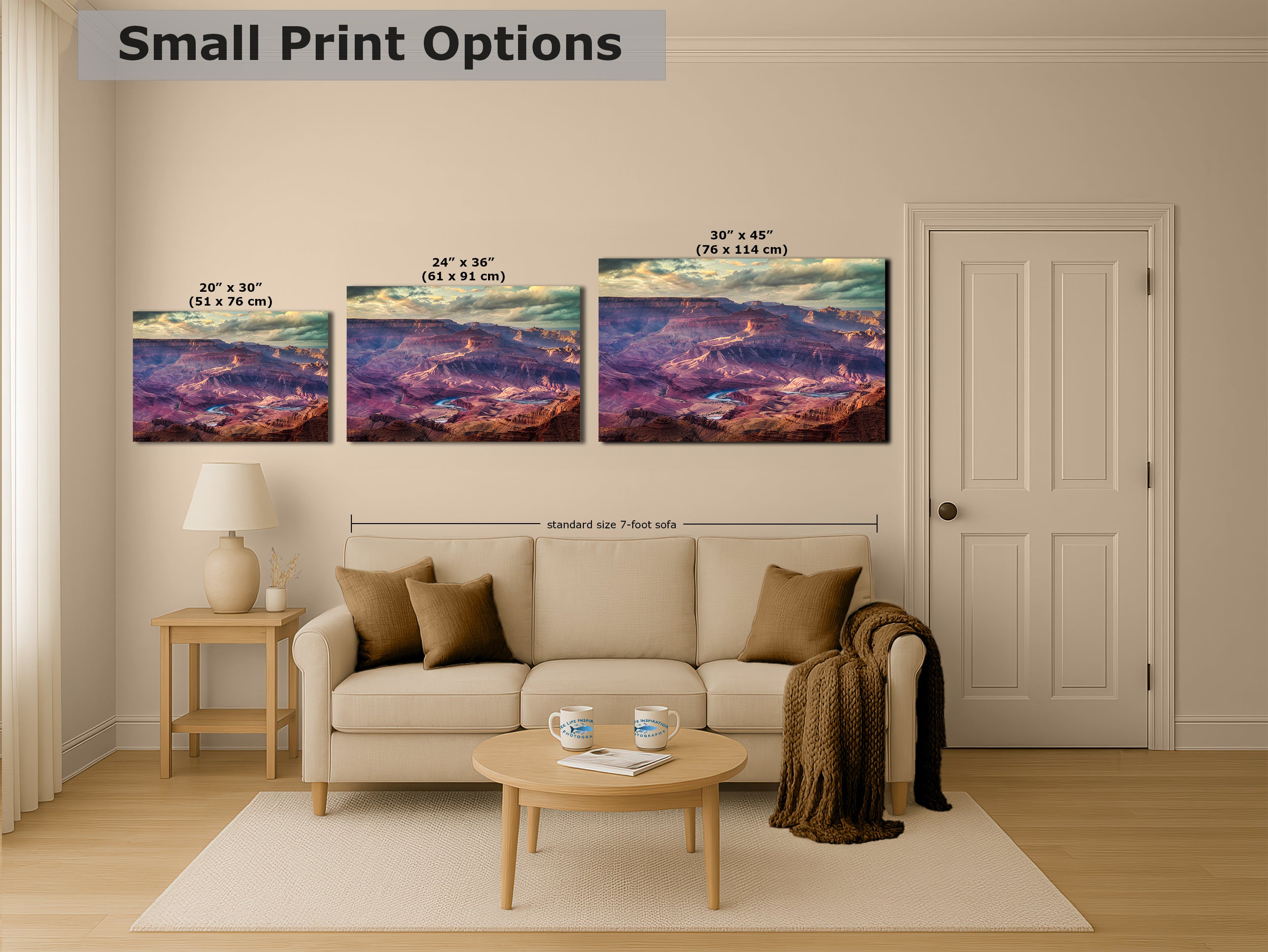 Grand Canyon National Park, Red Rock Arizona Desert Picture Nature Photo, Bohemian Style Relaxation Artwork for Meditation, Apartment, Office & House Decor