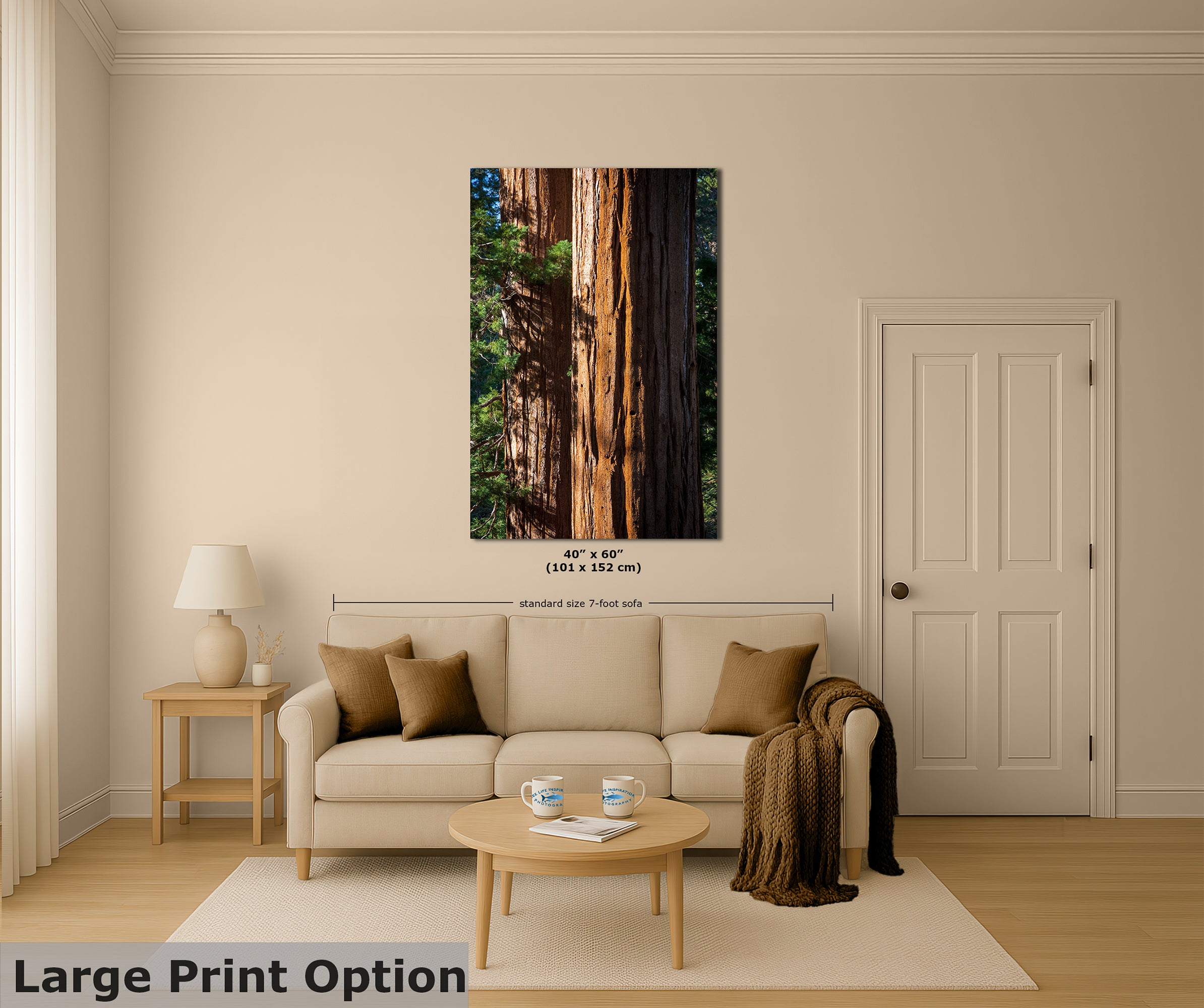 Giant Sequoia Tree Forest Picture Nature Photo, Redwood Trees Wall Art, Forest Bathing National Park Poster, Relaxation Decor