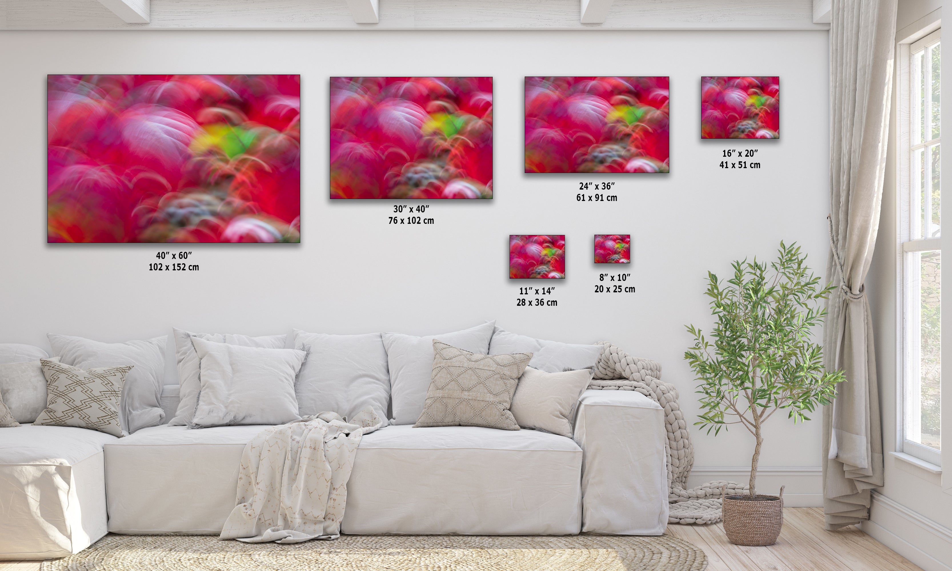 Fall Colors Forest Picture Impressionist Art, Nature Photo Relaxation Artwork, Forest Bathing Wall Decor for Bohemian Style House Decor