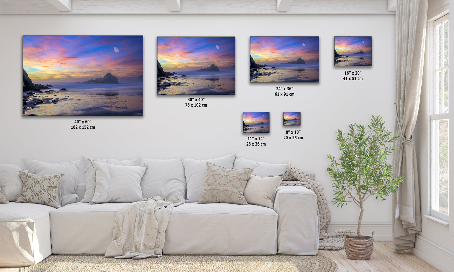 Pfeiffer Beach Sunset, Big Sur California Coastline Ocean Picture Nature Photo, Relaxation Artwork, Meditation, Office House Decor