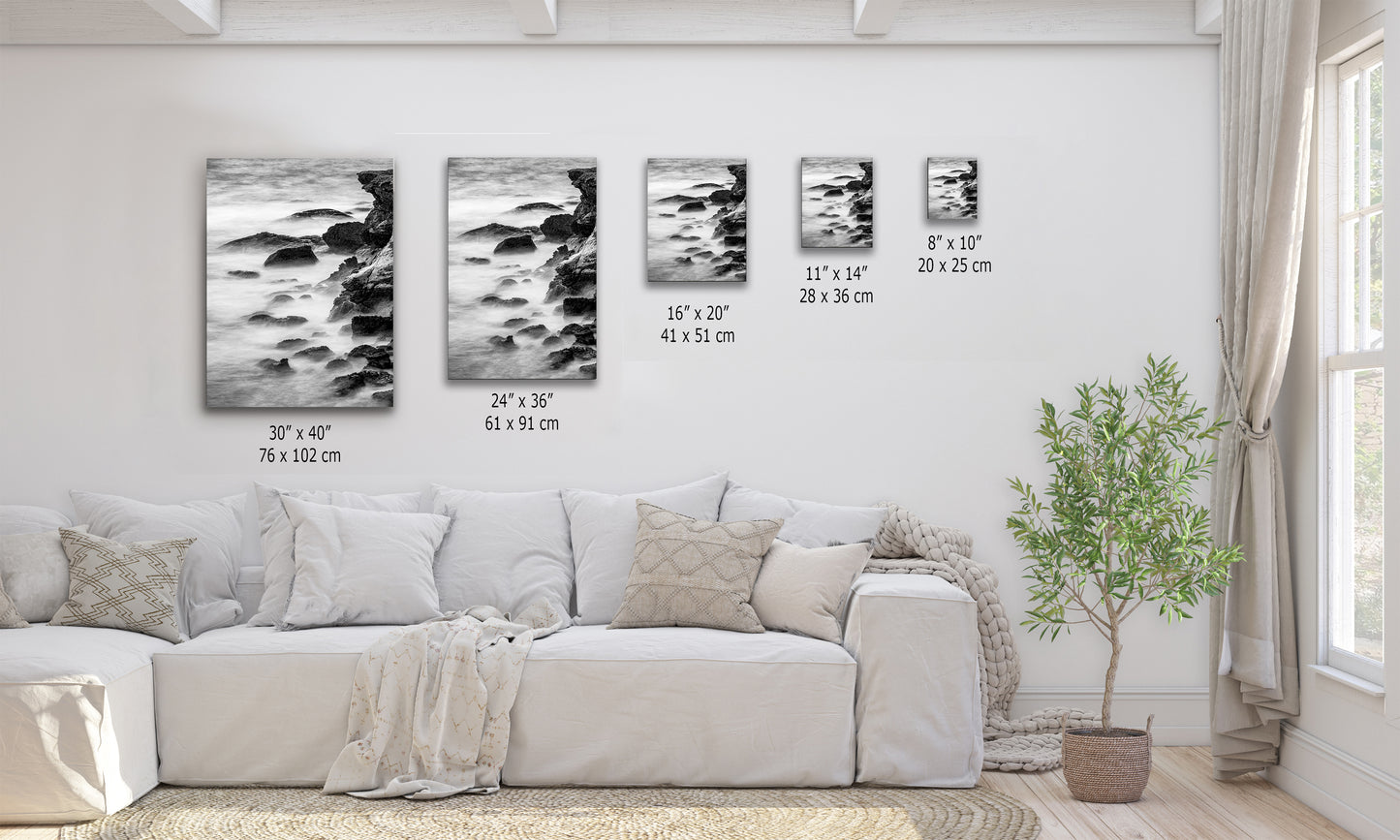 Point Lobos Carmel California Coastline Abstract Ocean Picture, Relaxation Artwork Nature Photo for Meditation, Office, Dorm, House Decor