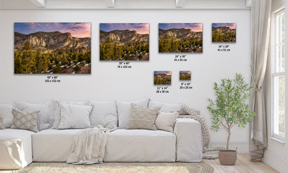 Mt Charleston Nevada Mountain Picture, Snowy Scenery Nature Photo Relaxation Artwork | Winter Landscape for Office, Dorm, Bohemian Decor