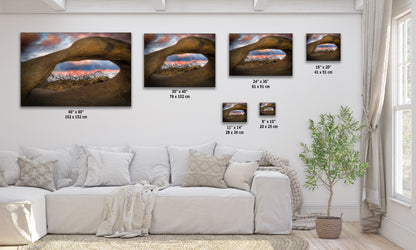 Mount Whitey & Mobius Arch Mountain Picture, Nature Photo from Alabama Hills for Relaxation Art for Meditation, Office, and House Decor