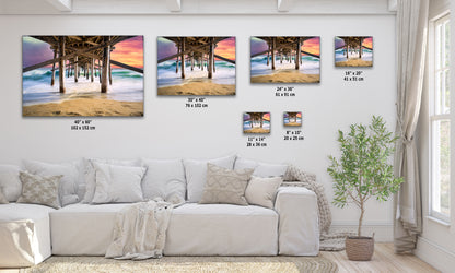 Southern California Coastline Ocean Picture Nature Photo, Relaxation Artwork, Newport Beach Pier Wall Art, Coastal Decor for Meditation