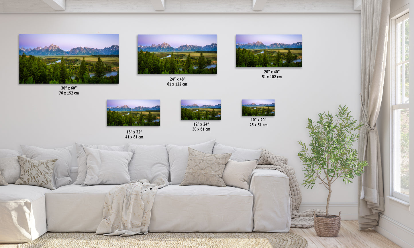 Grand Teton National Park Mountain Picture Panorama Nature Photo, Rustic Wall Art, Jackson Hole Scenery, Bohemian Decor