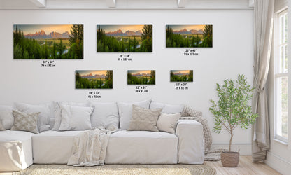Grand Teton National Park Wyoming Mountain Picture Panorama Nature Photo, Rustic Wall Art, Jackson Hole Scenery, Bohemian Decor