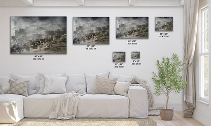 Mammoth Hot Springs Yellowstone National Park Nature Photo | Wyoming Mountain Picture Relaxation Artwork for Meditation or House Decor