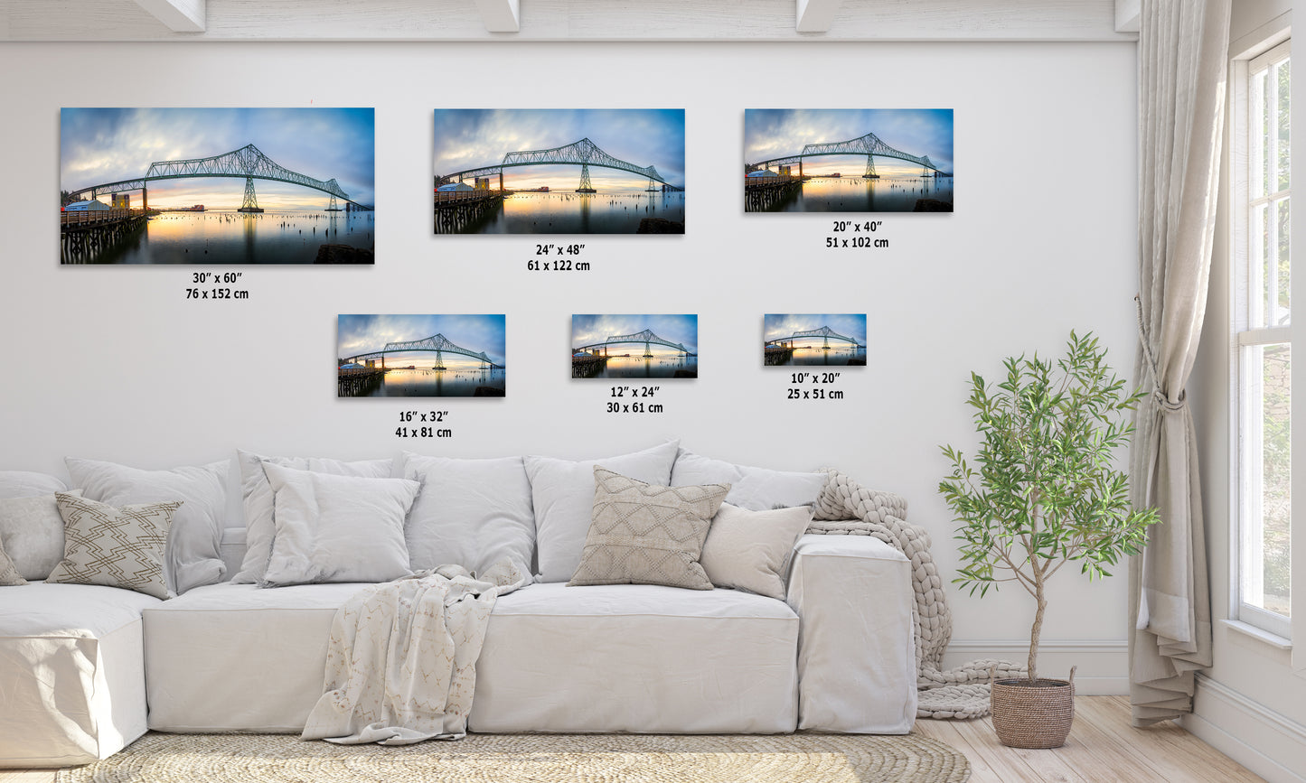 Astoria-Megler Bridge Picture Sunset, Oregon Coast Ocean Picture, Pacific Northwest