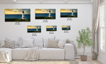 Yaquina Head Lighthouse Picture, Oregon Coast Ocean Picture, Pacific Northwest Beach Photo Wall Art for Office and Relaxation
