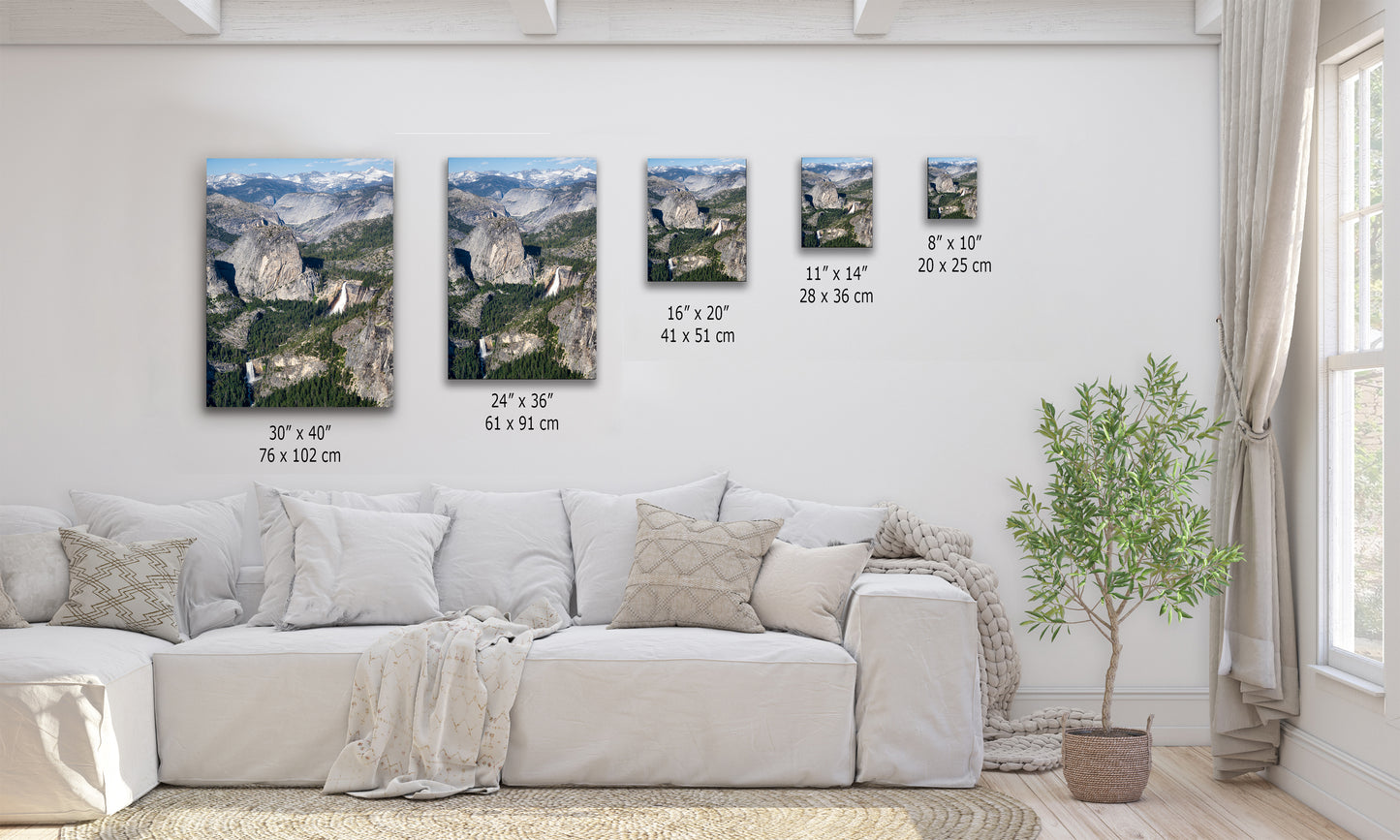Yosemite Wall Art, Glacier Point Mountain Landscape Nature Photo