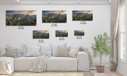 Glacier Point Yosemite National Park Nature Photo Relaxation Artwork, Sierra Nevada Scenic Picture for Meditation, Office, and House Decor