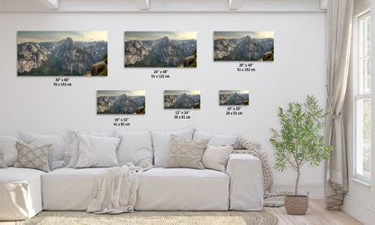 Glacier Point Yosemite National Park Nature Photo Relaxation Artwork of Half Dome for Meditation, Office, and House Decor