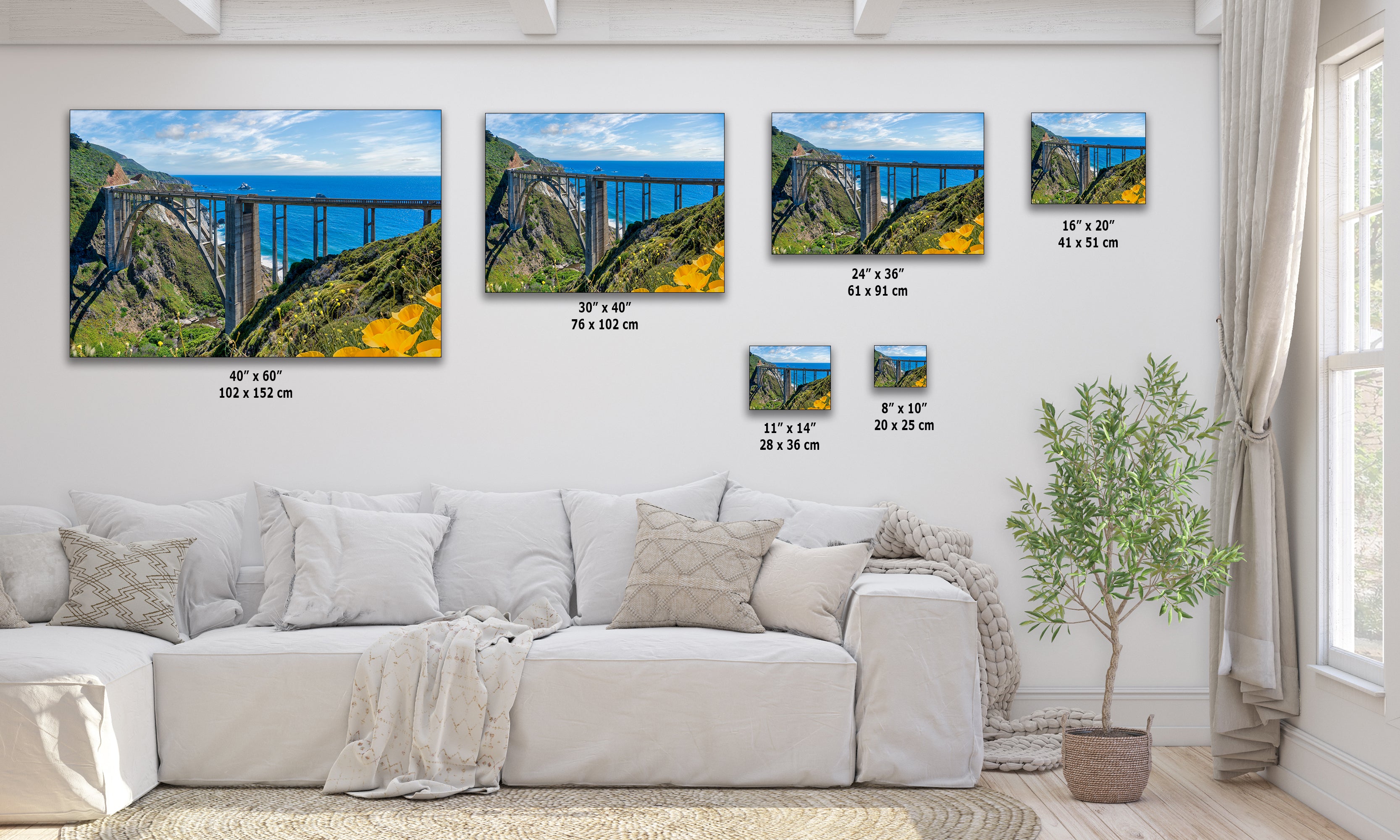 Bixby Bridge Ocean Picture, Big Sur California Coastline Nature Photo