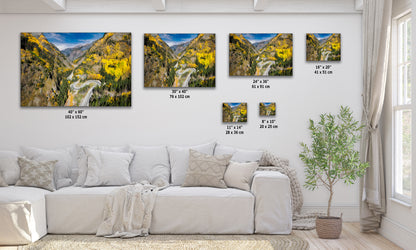 Colorado San Juan Mountain Picture, Million Dollar Highway Fall Colors Aspen Trees Forest Picture, Nature Photo for Relaxation Artwork, Meditation and House Decor