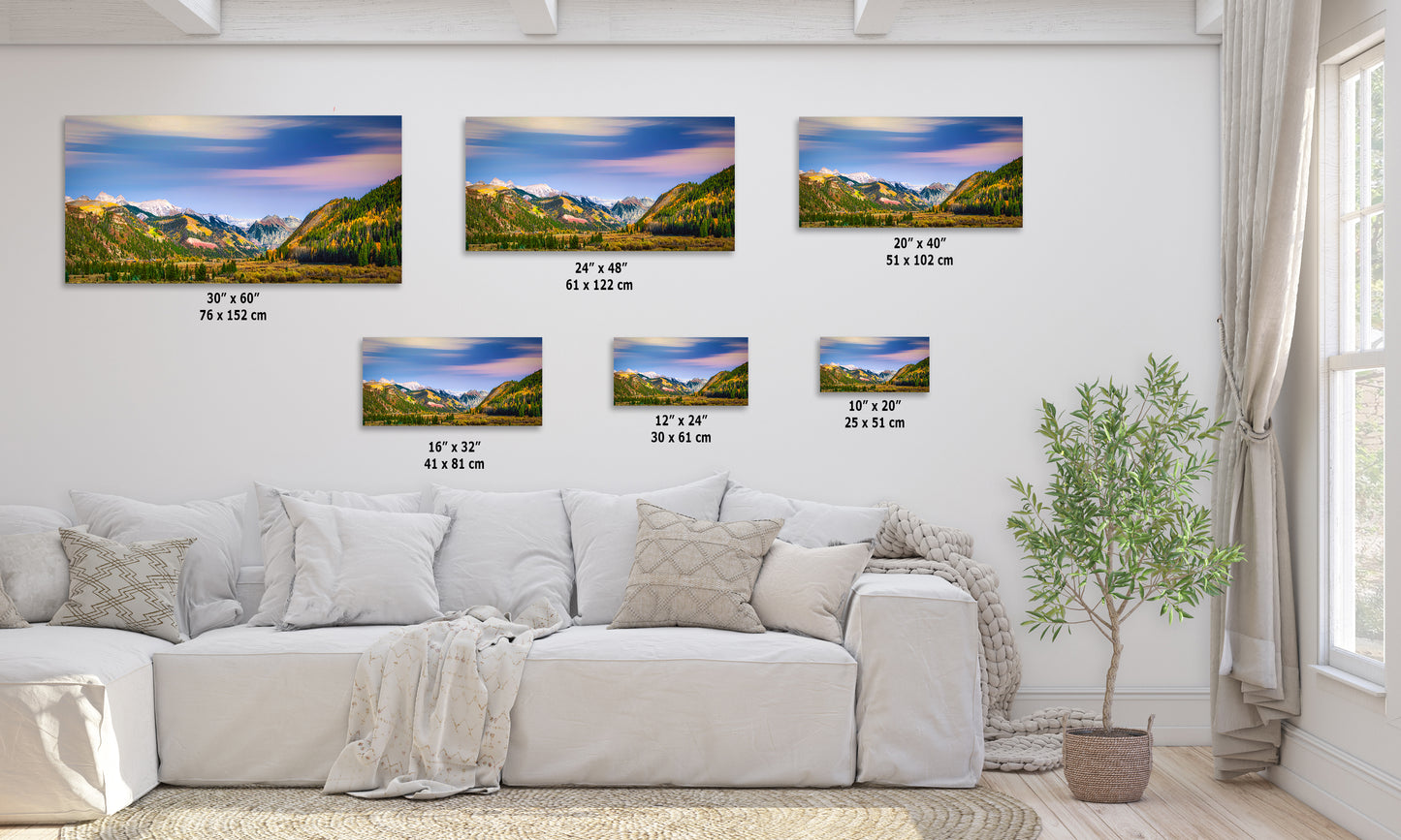 Telluride Colorado San Juan Mountain Picture, Fall Colors Aspen Trees Forest Picture Nature Photo for Relaxation Artwork, Meditation and House Decor