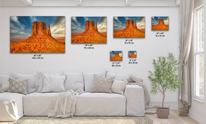Monument Valley Arizona Desert Picture Nature Photo, Bohemian Style Relaxation Artwork for Meditation, Apartment, Office & House Decor