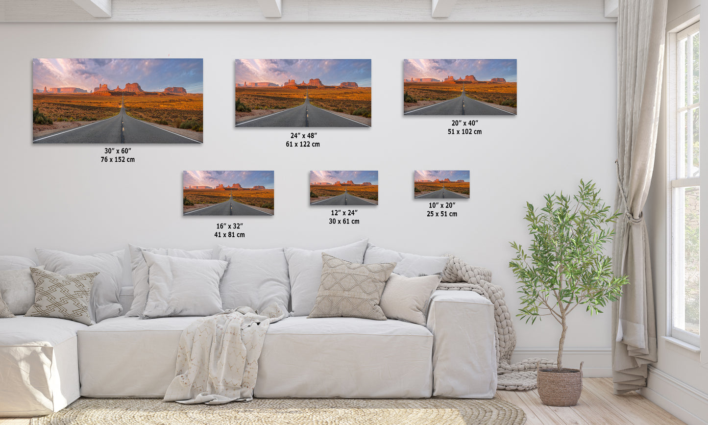 Monument Valley Arizona Desert Picture Nature Photo, Forrest Gump View Bohemian Style Relaxation Artwork for Meditation, Apartment, Office & House Decor