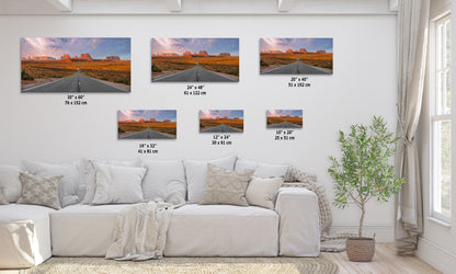Monument Valley Arizona Desert Picture Nature Photo, Forrest Gump View Bohemian Style Relaxation Artwork for Meditation, Apartment, Office & House Decor