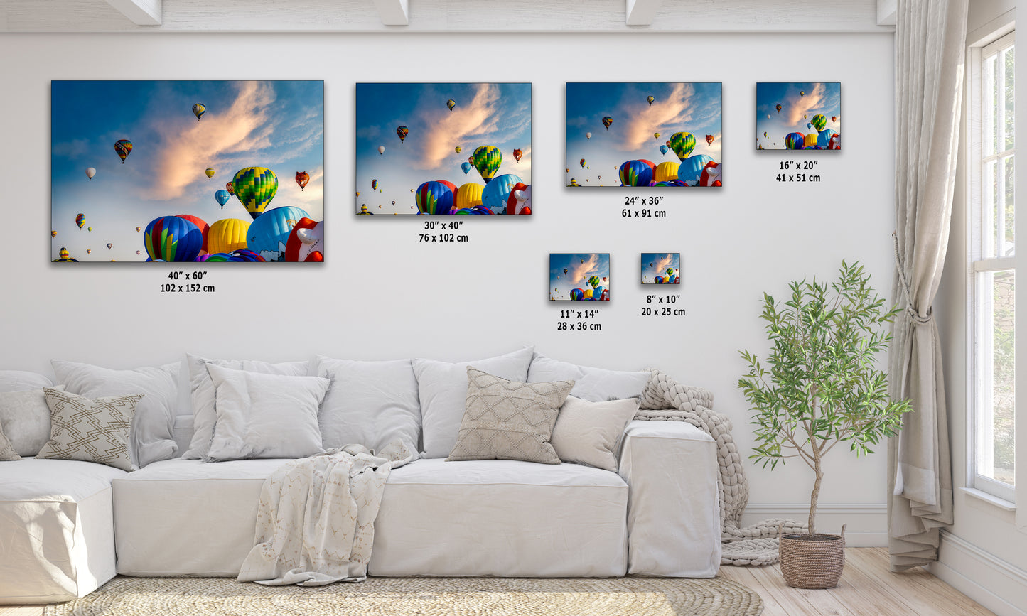 Hot Air Balloon Festival | Albuquerque New Mexico Balloon Fiesta Wall Art | Office, Cubicle & House Decor