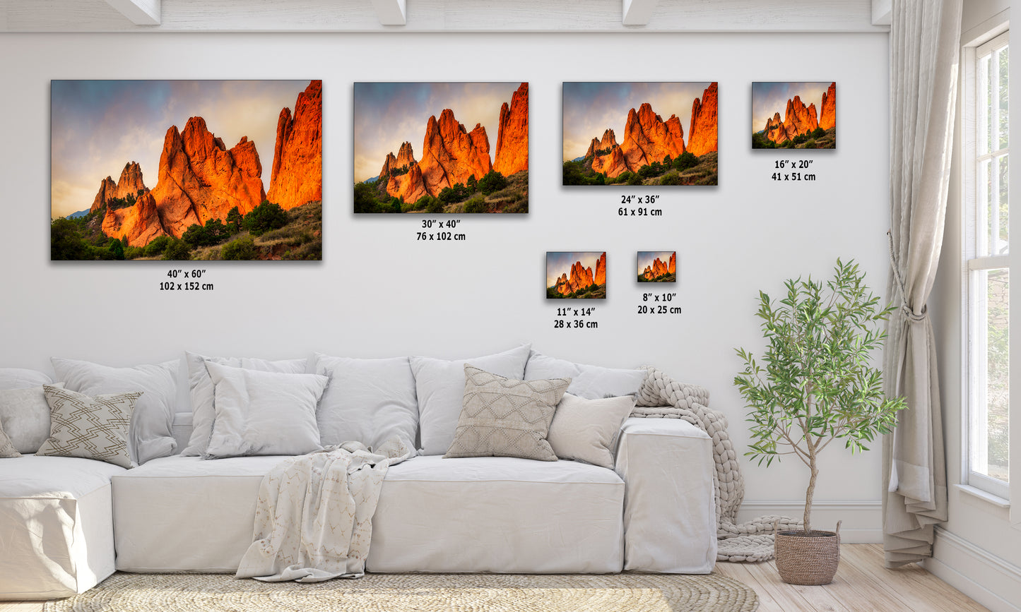 Garden of the Gods Colorado Mountain Picture, Vibrant Rocky Mountain Nature Photo for Meditation Relaxation and Bohemian Decor