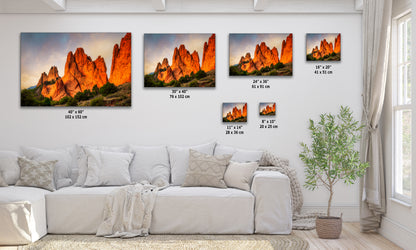 Garden of the Gods Colorado Mountain Picture, Vibrant Rocky Mountain Nature Photo for Meditation Relaxation and Bohemian Decor