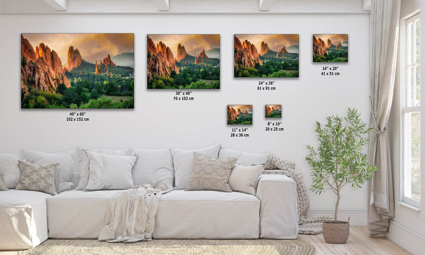 Garden of the Gods Colorado Mountain Picture Nature Photo, Rocky Mountain Relaxation Artwork for Meditation, Office, & House Decor