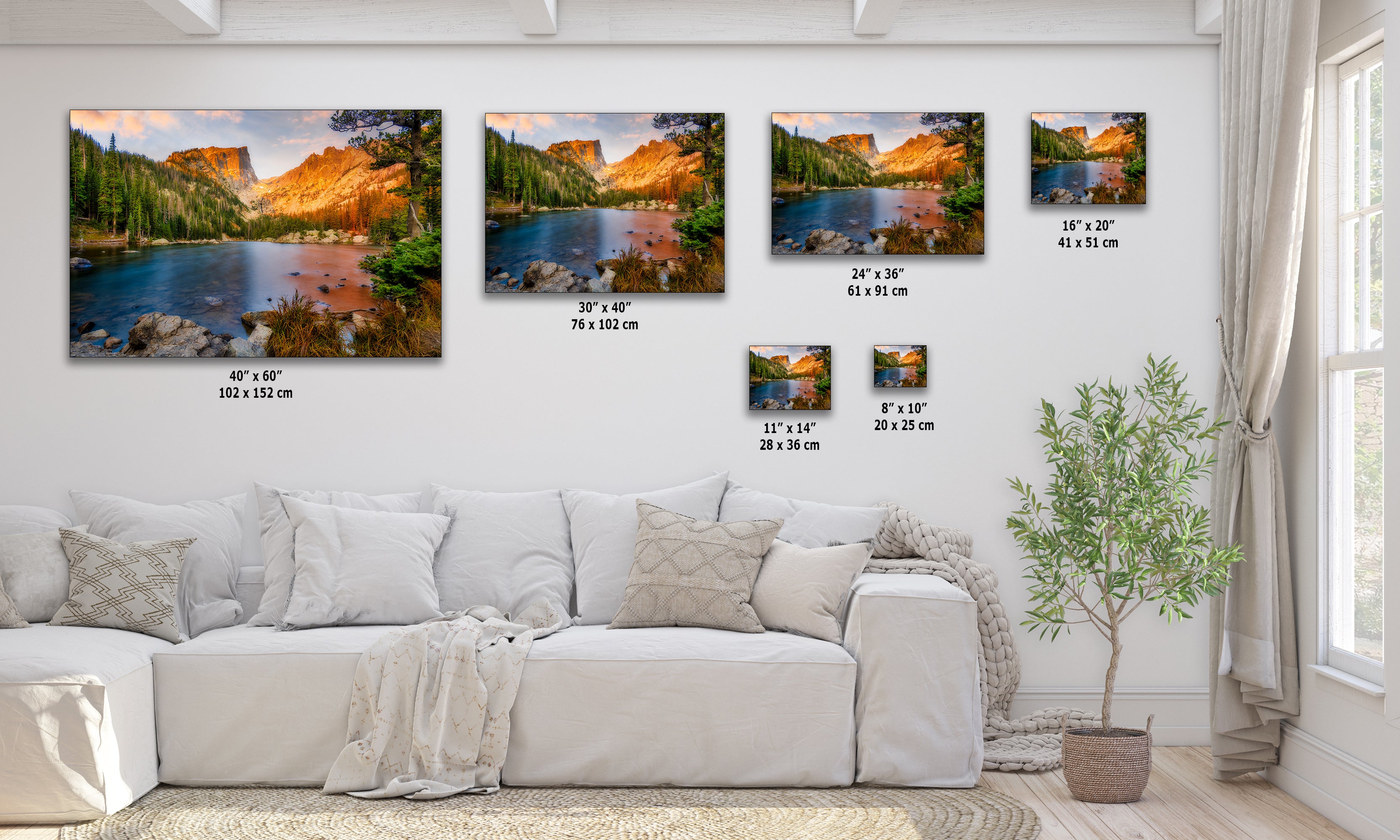 Dream Lake Rocky Mountain National Park Mountain Picture Nature Photo, Relaxation Artwork for Meditation, Office, Apartment & House Decor