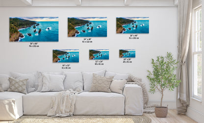 Aerial Oregon Coast Ocean Picture Panorama, Pacific Northwest Nature Photo