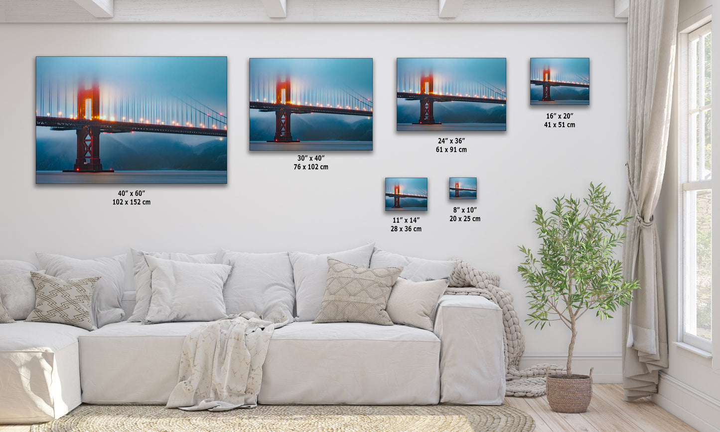San Francisco Golden Gate Bridge Picture | Romantic Fine Art Photography for Living, Dining, Dorm, or Office
