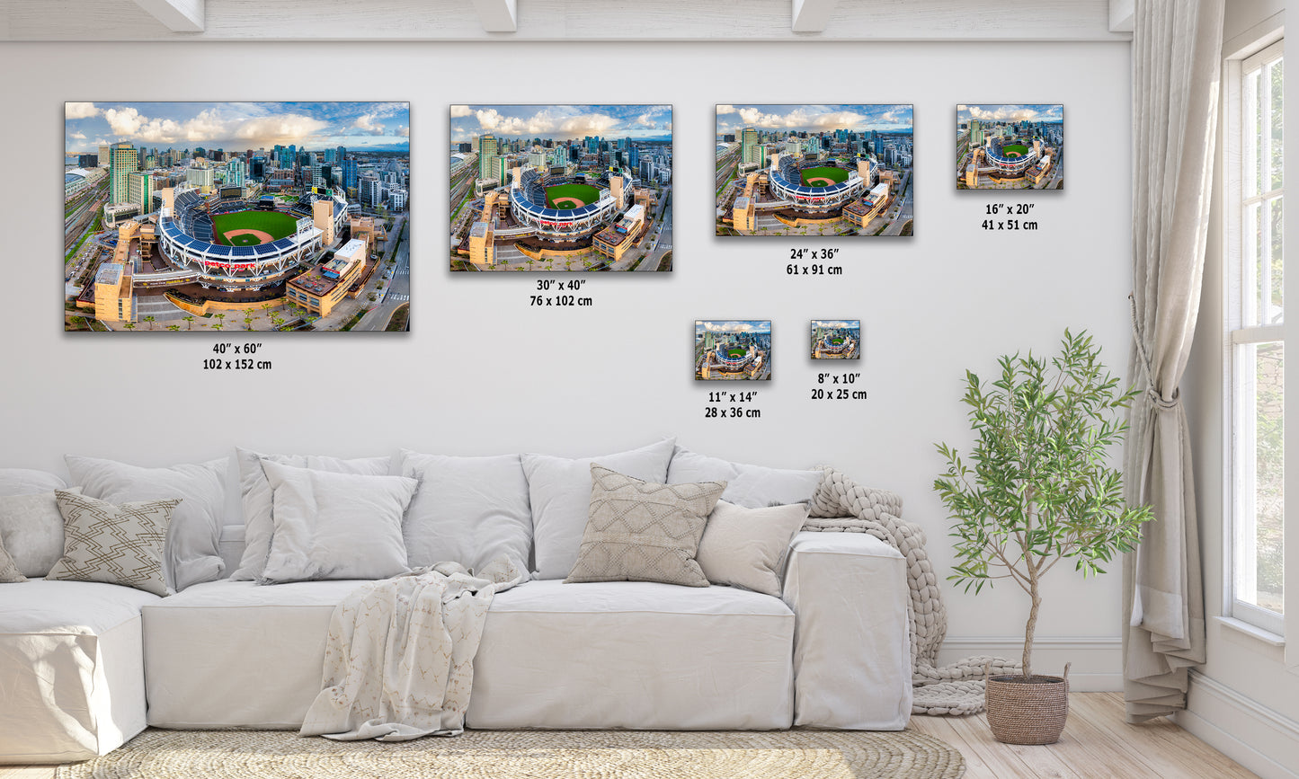 Petco Park Wall Art, San Diego Padres Skyline Print, MLB Stadium Decor