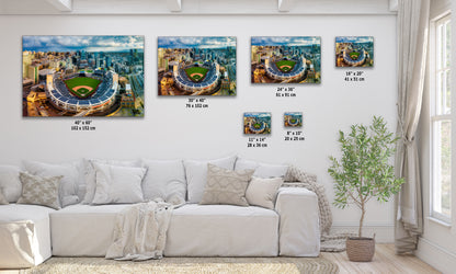 San Diego Padres Petco Park Wall Art, MLB Stadium Decor Skyline Print