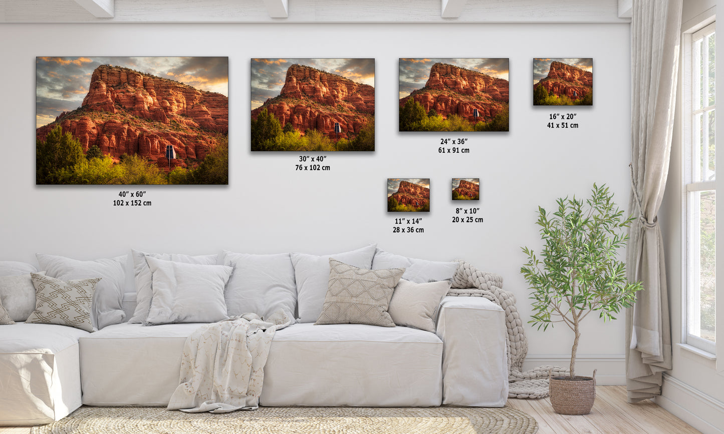 Chapel of the Holy Cross Sedona Arizona Desert Picture, Southwestern Nature Photo, Church and Canyon Photography, Canvas Print