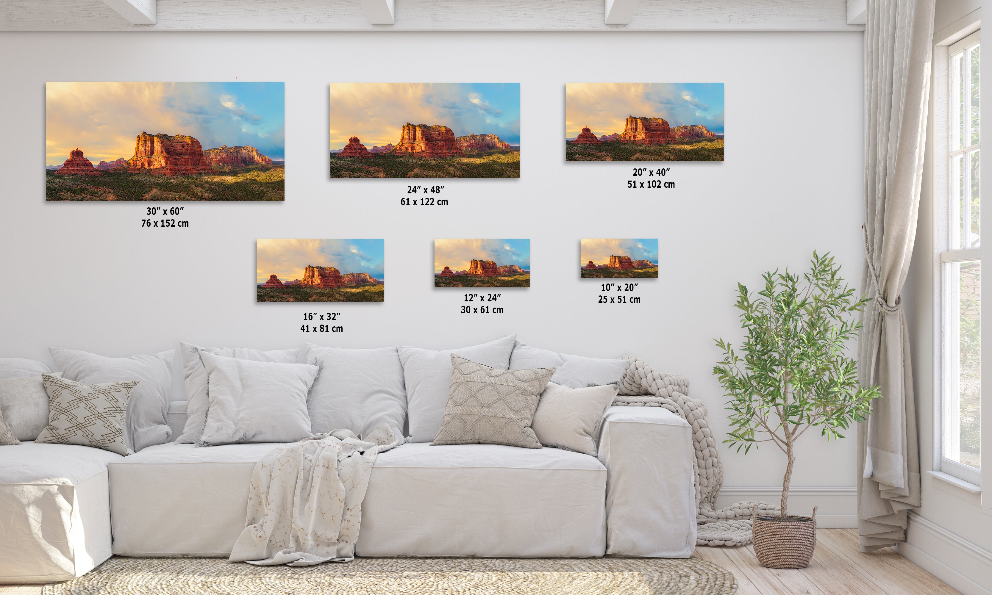 Courthouse Butte & Bell Rock Sedona Arizona Desert Picture, Southwestern Wall Art, Red Rock Scenic Nature Photo, House Decor Gift