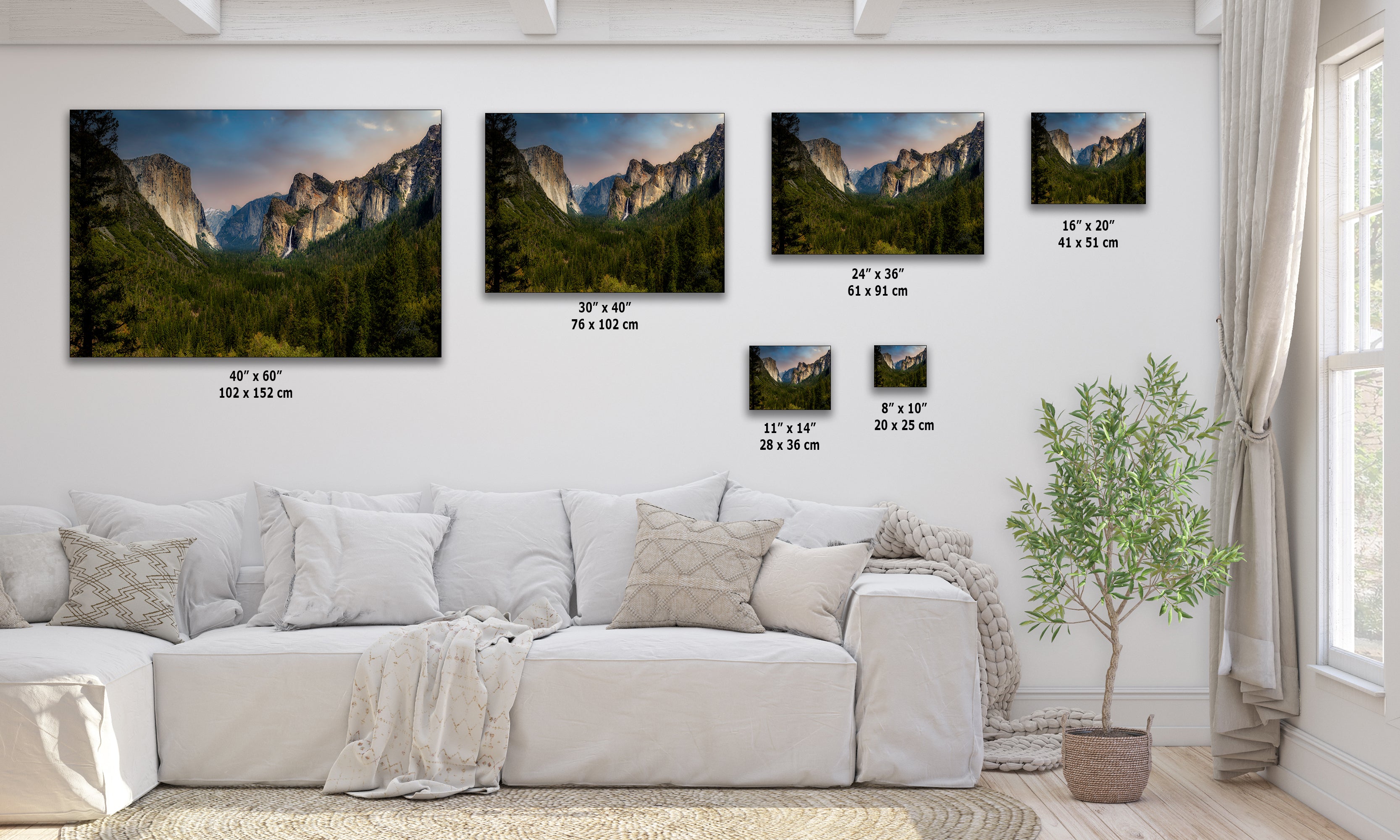 Yosemite National Park Mountain Picture Nature Photo Bohemian Relaxation Artwork for Meditation