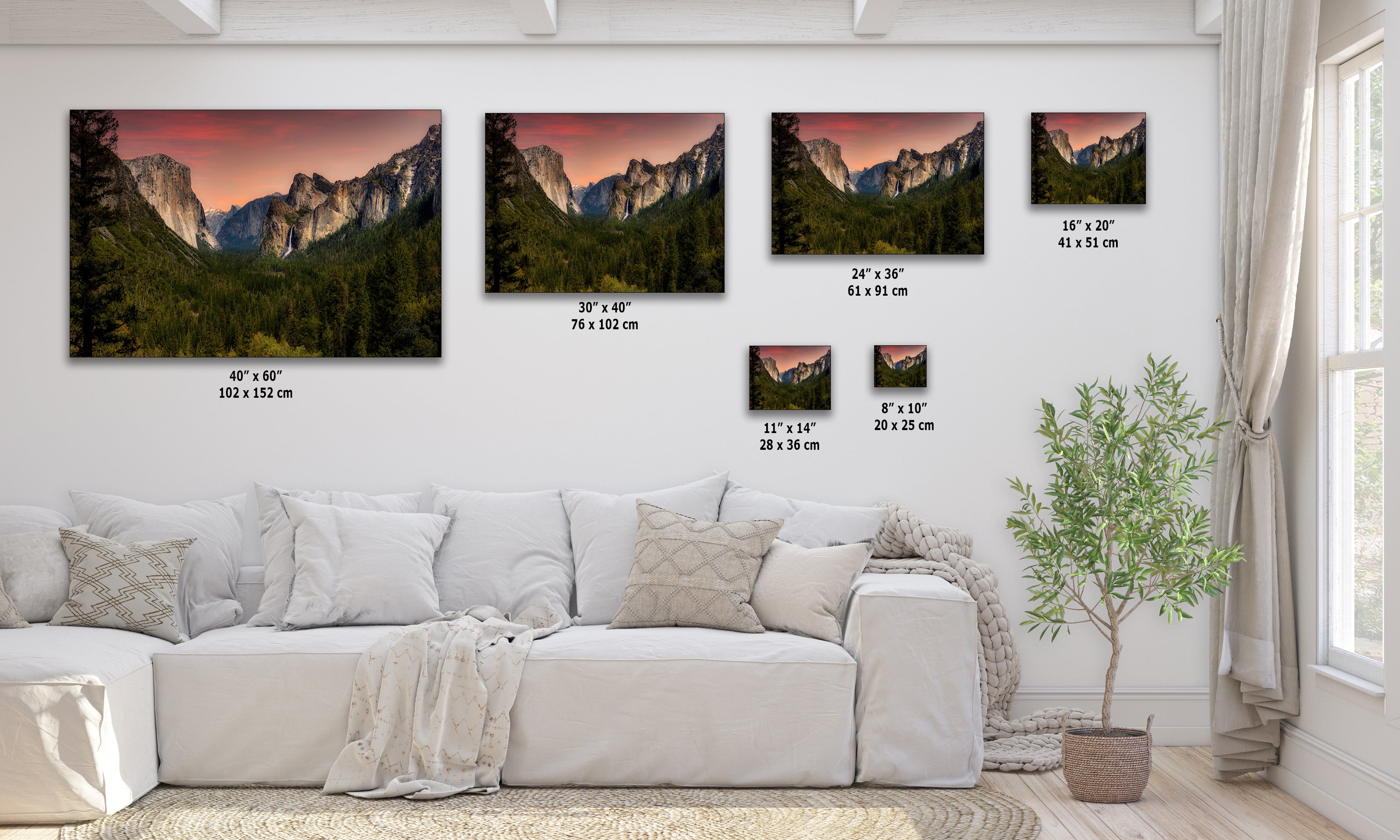 Yosemite National Park Mountain Picture Nature Photo Bohemian Relaxation Artwork for Meditation