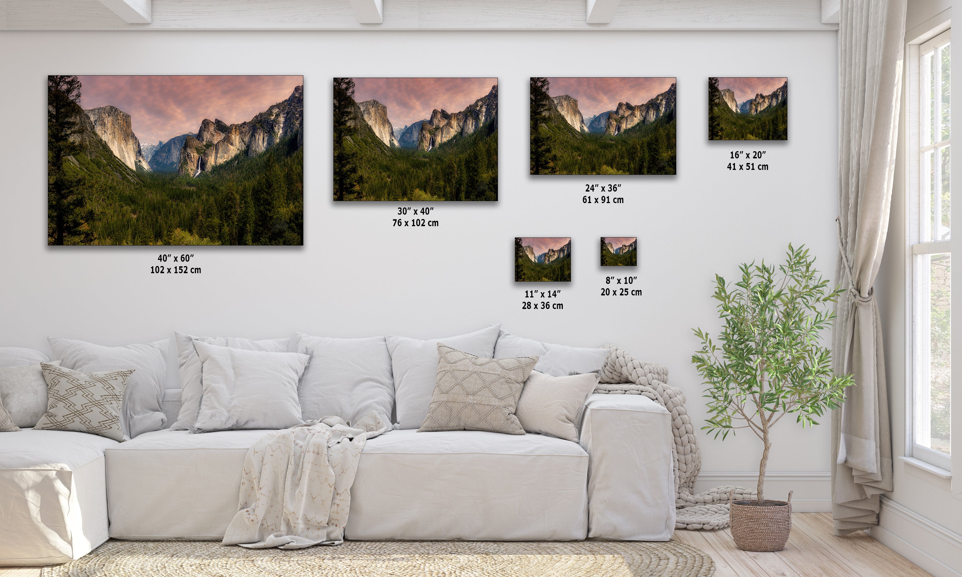 Yosemite National Park Mountain Picture Nature Photo Bohemian Relaxation Artwork for Meditation