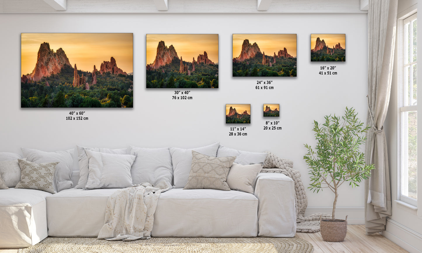 Garden of the Gods Colorado Mountain Photo - Serene Rocky Mountain Nature Photo for Meditation Home Decor