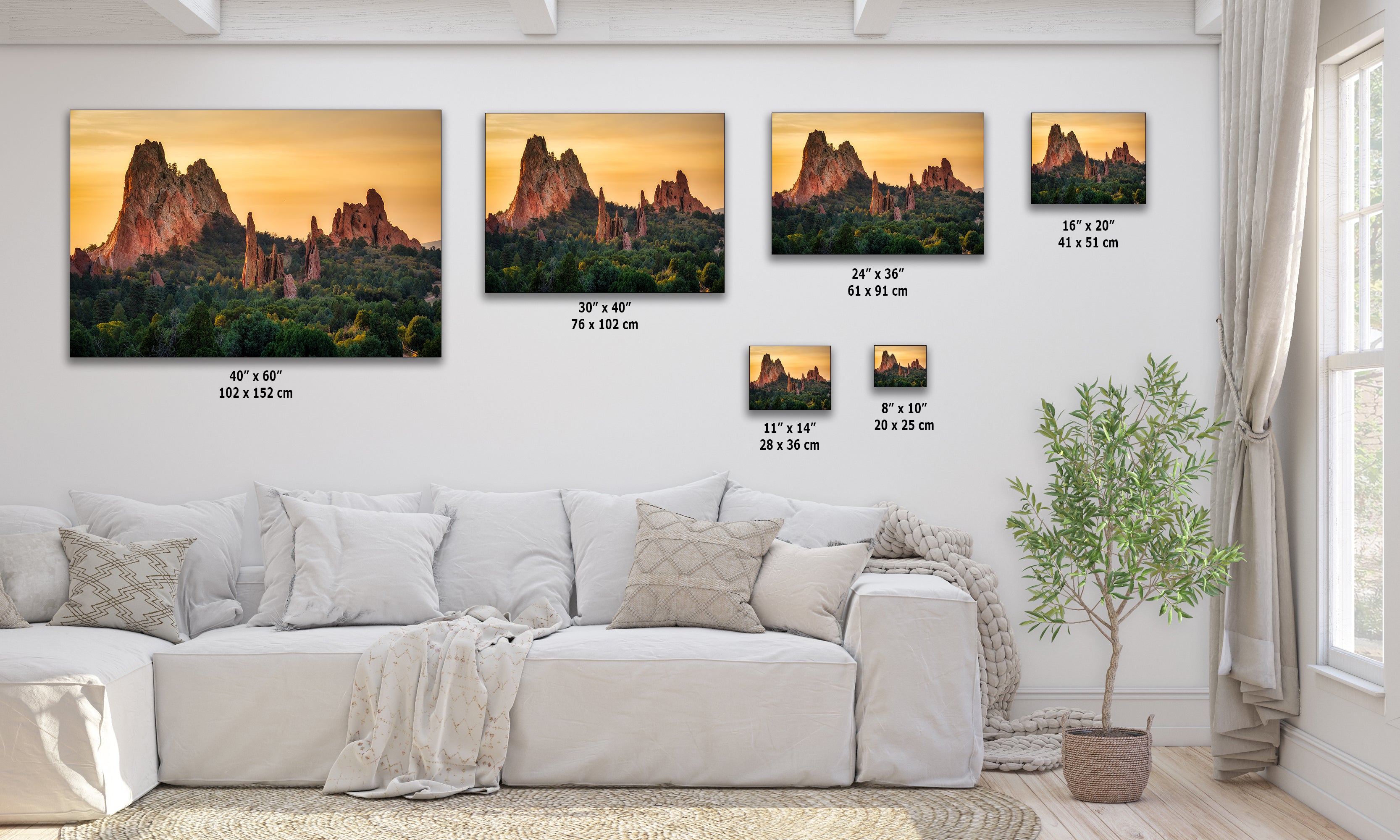 Garden of the Gods Colorado Mountain Photo - Serene Rocky Mountain Nature Photo for Meditation Home Decor