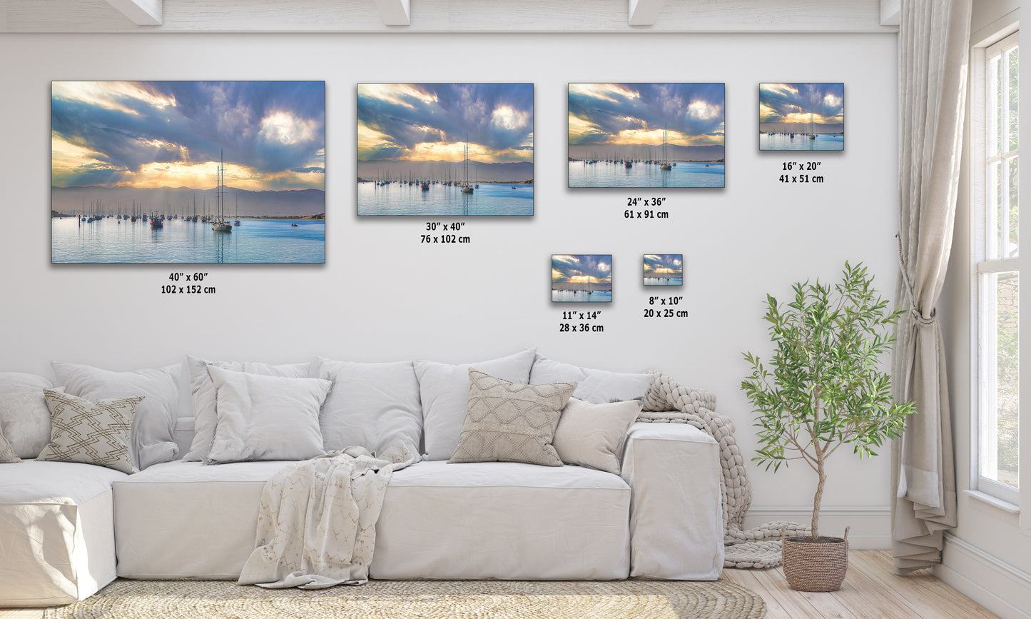 Sailboat Sunrise Morro Bay California Coastline Ocean Picture Nature Photo, Beach Picture Relaxation Artwork, Dorm Room, Office & House Decor